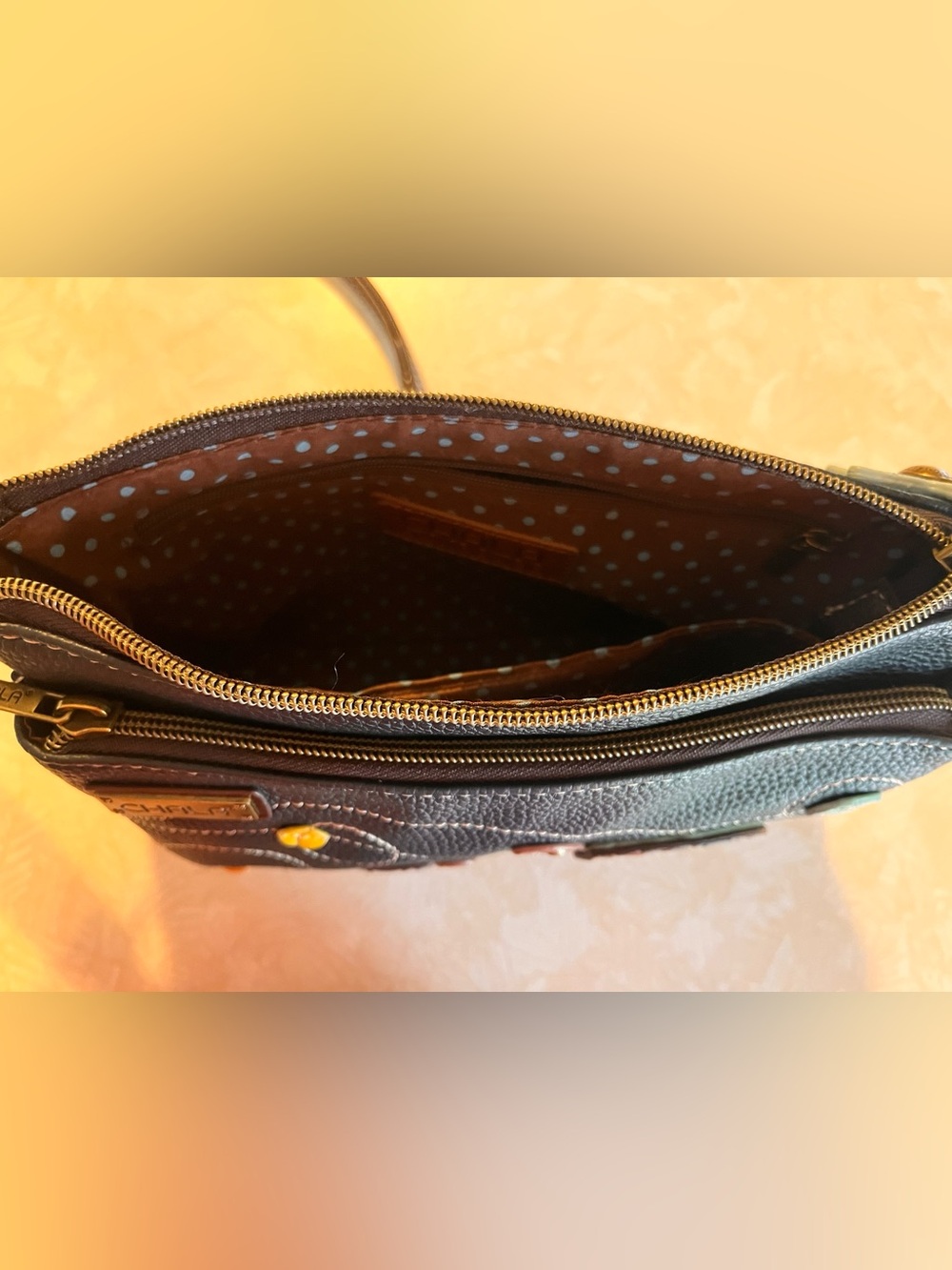 CHALA RFID Protected Vegan Leather Deluxe Crossbody Bag with Adjustable Straps - Picture 9 of 10